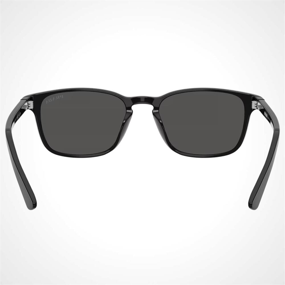 New PRADA Sunglasses Black Aviator Square Mens Letter Logo Grey Lens 52-18-140mm - Picture 4 of 6